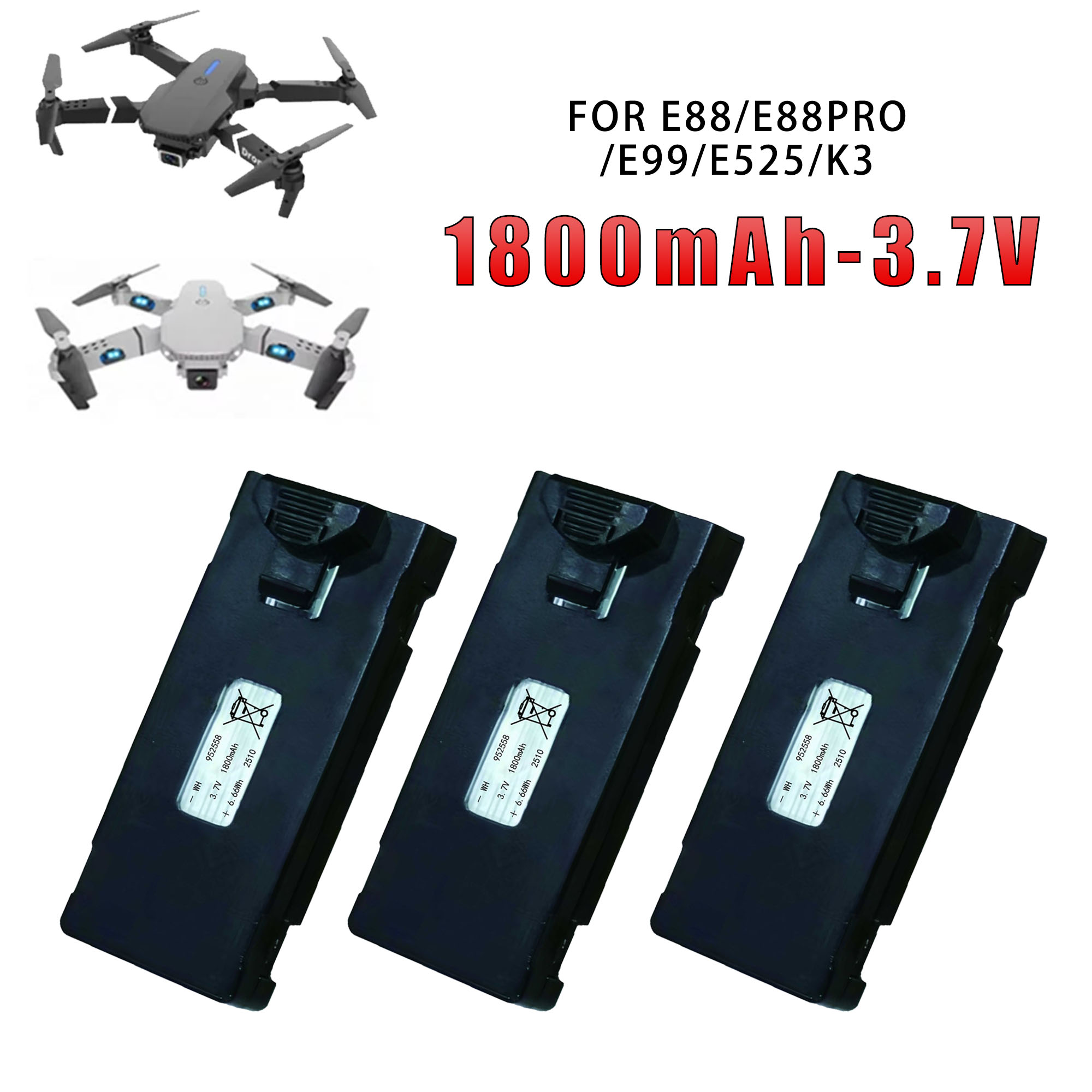 Eachine Drone E58 - Batería Universal Original de Fábrica E88